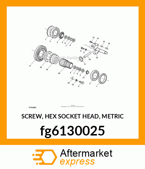 SCREW, HEX SOCKET HEAD, METRIC fg6130025