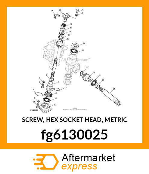 SCREW, HEX SOCKET HEAD, METRIC fg6130025