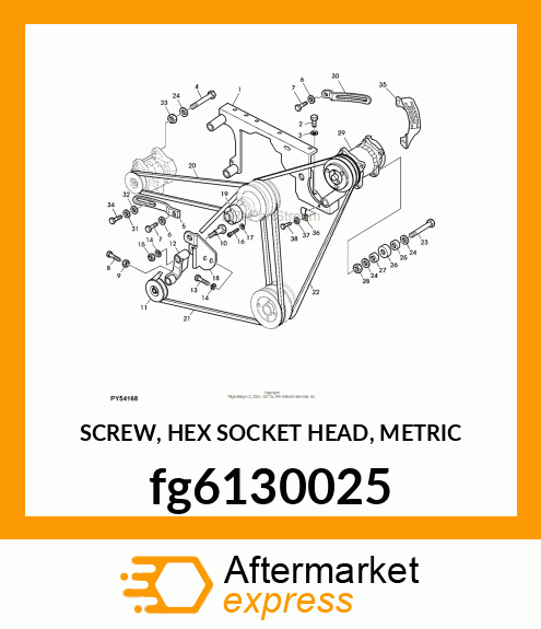 SCREW, HEX SOCKET HEAD, METRIC fg6130025