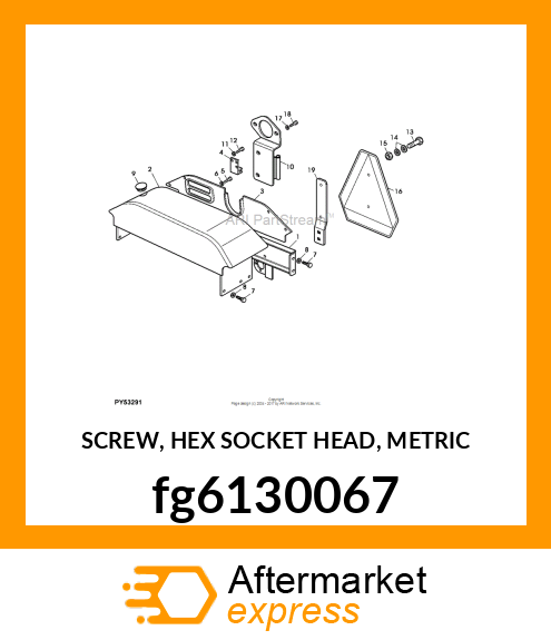 SCREW, HEX SOCKET HEAD, METRIC fg6130067