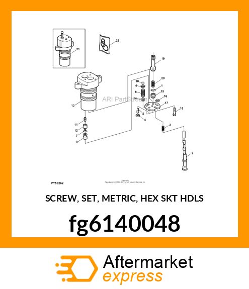 SCREW, SET, METRIC, HEX SKT HDLS fg6140048