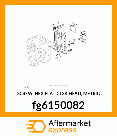 SCREW, HEX FLAT CTSK HEAD, METRIC fg6150082