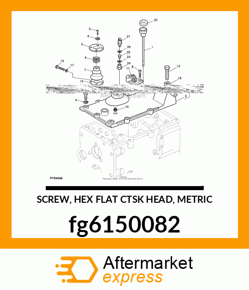 SCREW, HEX FLAT CTSK HEAD, METRIC fg6150082