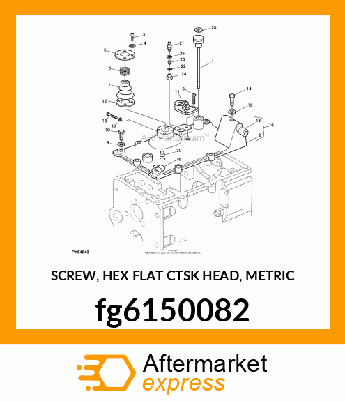 SCREW, HEX FLAT CTSK HEAD, METRIC fg6150082