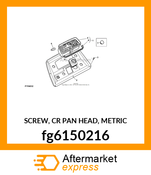 SCREW, CR PAN HEAD, METRIC fg6150216