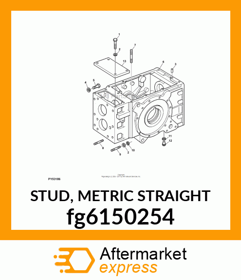 STUD, METRIC STRAIGHT fg6150254