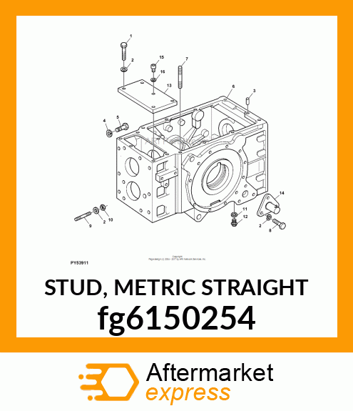 STUD, METRIC STRAIGHT fg6150254