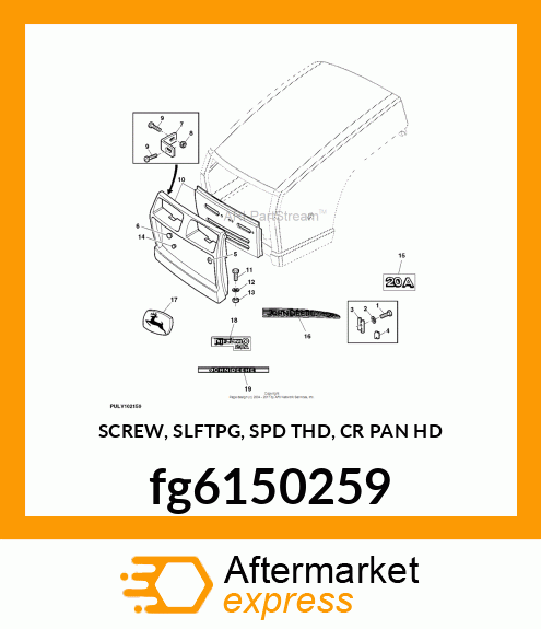 SCREW, SLFTPG, SPD THD, CR PAN HD fg6150259