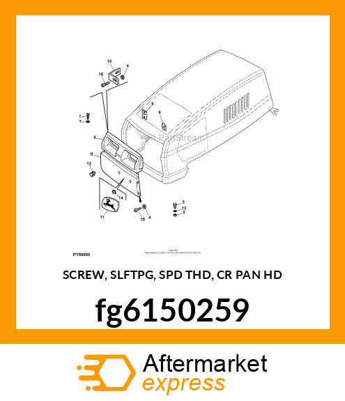 SCREW, SLFTPG, SPD THD, CR PAN HD fg6150259