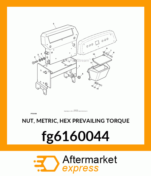 NUT, METRIC, HEX PREVAILING TORQUE fg6160044