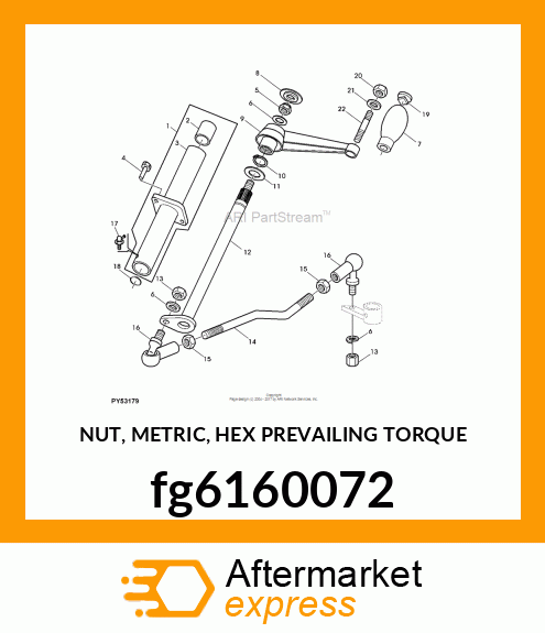 NUT, METRIC, HEX PREVAILING TORQUE fg6160072