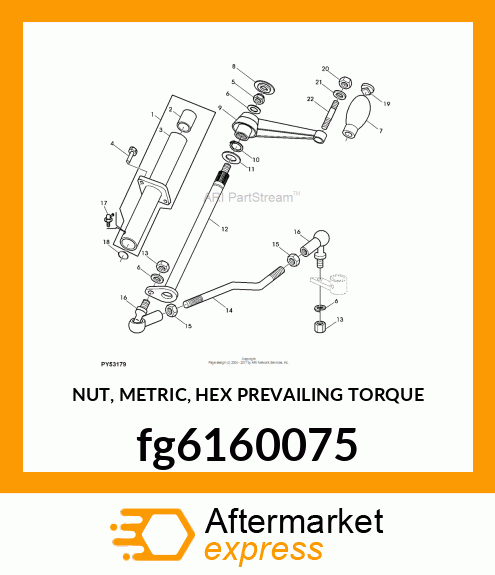 NUT, METRIC, HEX PREVAILING TORQUE fg6160075