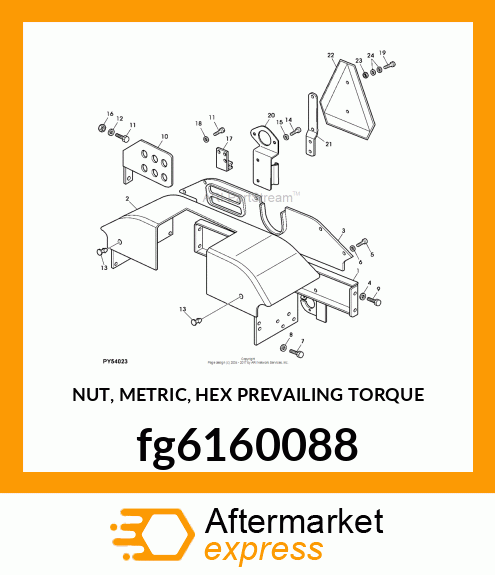 NUT, METRIC, HEX PREVAILING TORQUE fg6160088