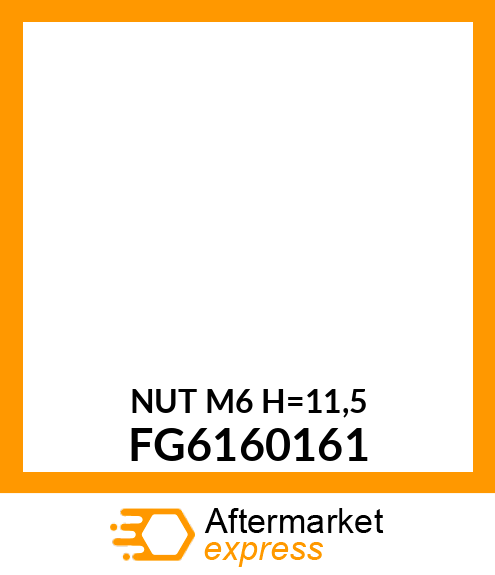 NUT M6 H=11,5 FG6160161