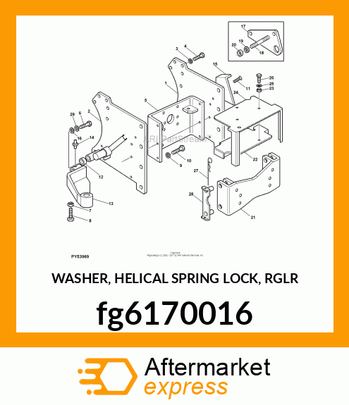 WASHER, HELICAL SPRING LOCK, RGLR fg6170016