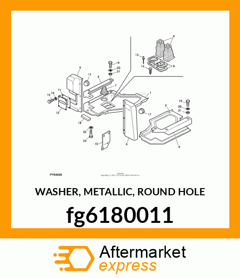 WASHER, METALLIC, ROUND HOLE fg6180011