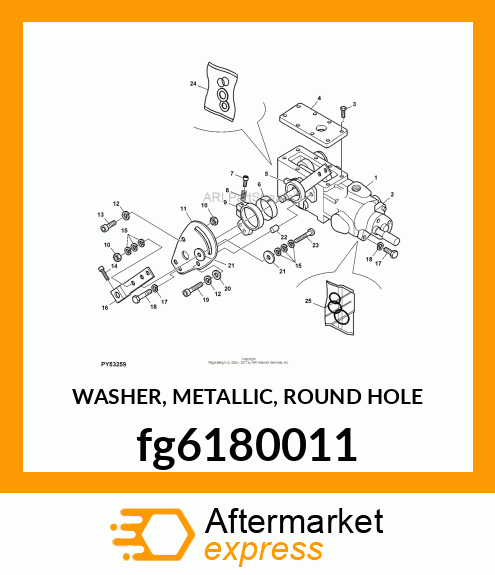 WASHER, METALLIC, ROUND HOLE fg6180011