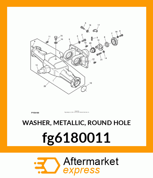 WASHER, METALLIC, ROUND HOLE fg6180011