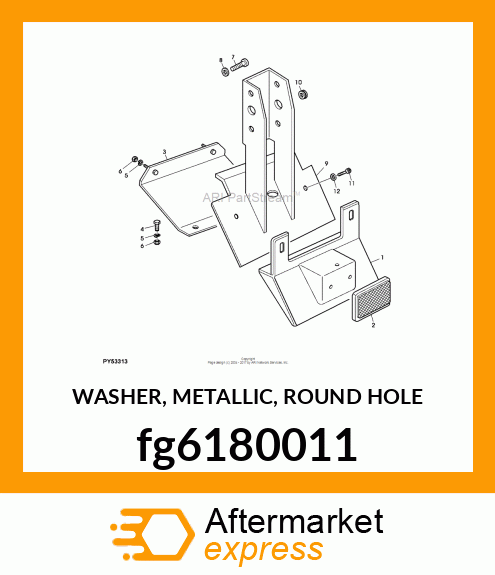 WASHER, METALLIC, ROUND HOLE fg6180011