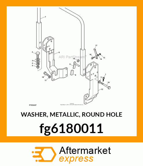 WASHER, METALLIC, ROUND HOLE fg6180011