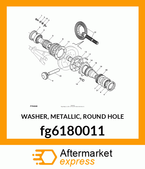 WASHER, METALLIC, ROUND HOLE fg6180011