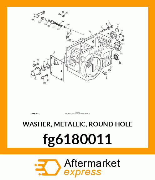 WASHER, METALLIC, ROUND HOLE fg6180011