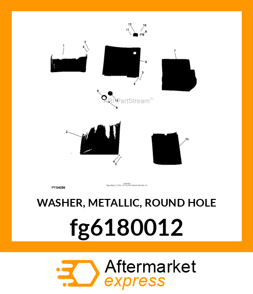 WASHER, METALLIC, ROUND HOLE fg6180012