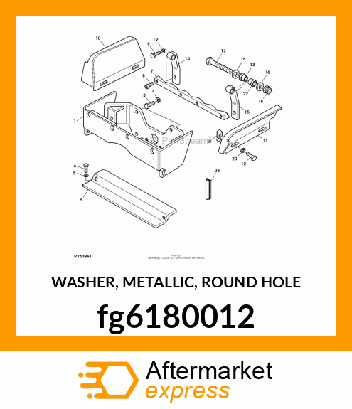 WASHER, METALLIC, ROUND HOLE fg6180012