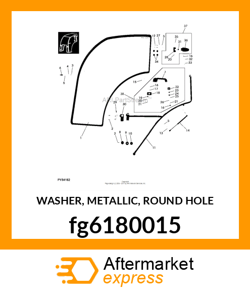 WASHER, METALLIC, ROUND HOLE fg6180015