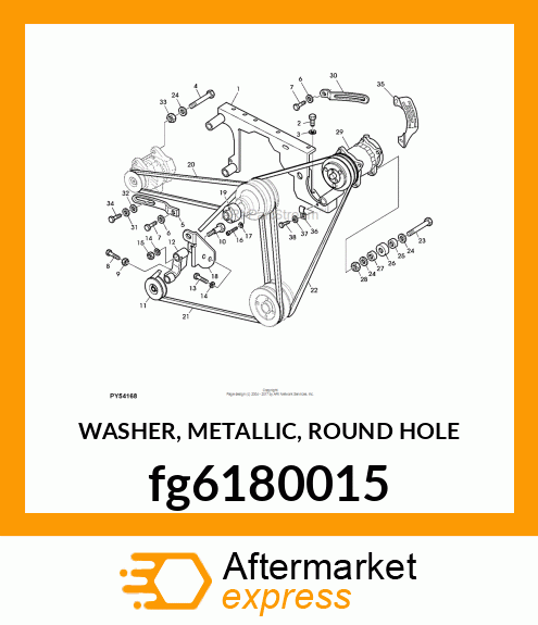 WASHER, METALLIC, ROUND HOLE fg6180015