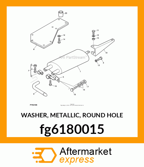 WASHER, METALLIC, ROUND HOLE fg6180015