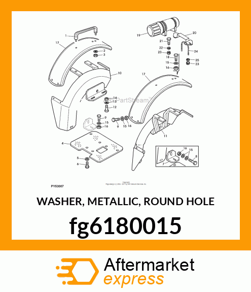 WASHER, METALLIC, ROUND HOLE fg6180015