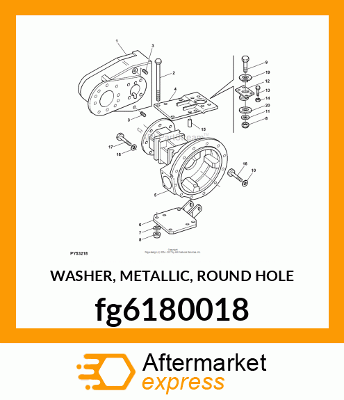 WASHER, METALLIC, ROUND HOLE fg6180018