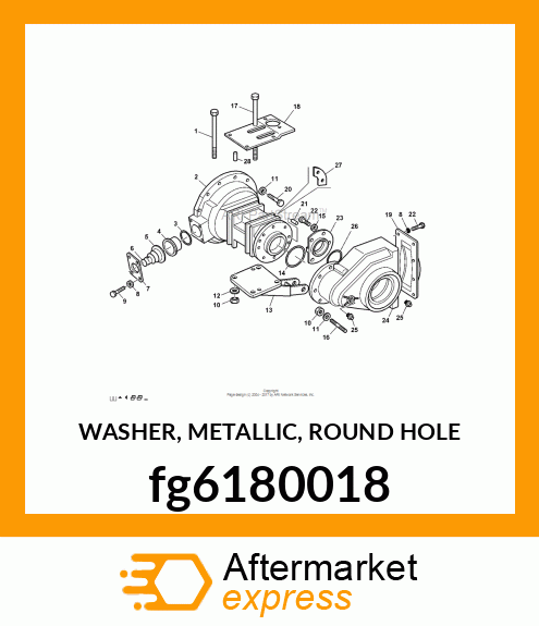 WASHER, METALLIC, ROUND HOLE fg6180018