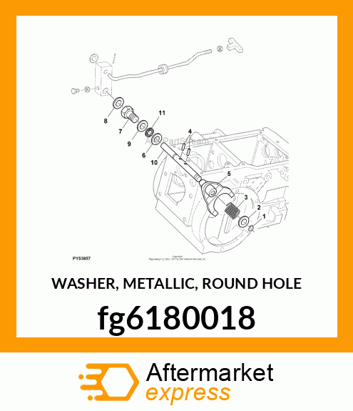 WASHER, METALLIC, ROUND HOLE fg6180018