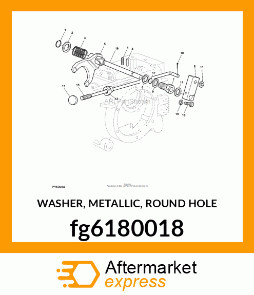 WASHER, METALLIC, ROUND HOLE fg6180018