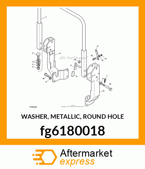 WASHER, METALLIC, ROUND HOLE fg6180018