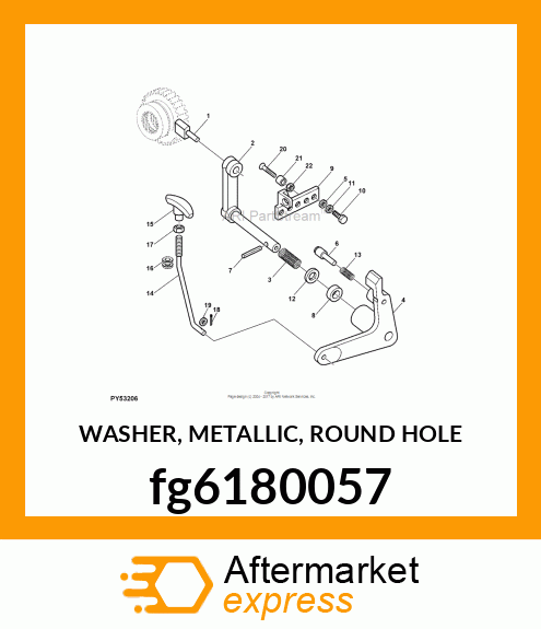 WASHER, METALLIC, ROUND HOLE fg6180057