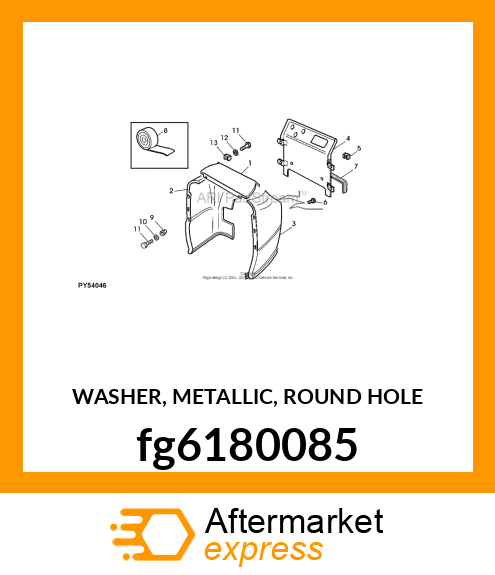 WASHER, METALLIC, ROUND HOLE fg6180085