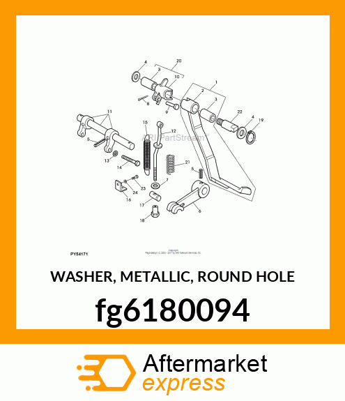 WASHER, METALLIC, ROUND HOLE fg6180094