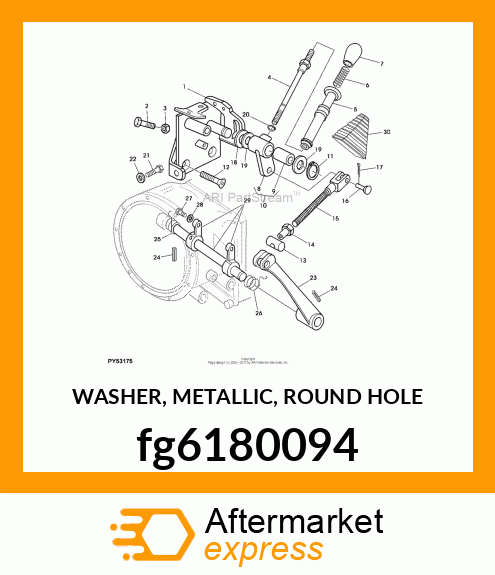 WASHER, METALLIC, ROUND HOLE fg6180094