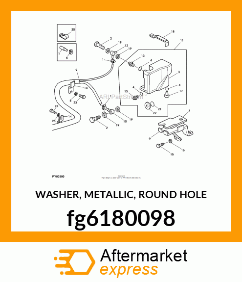 WASHER, METALLIC, ROUND HOLE fg6180098