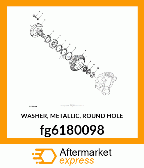 WASHER, METALLIC, ROUND HOLE fg6180098