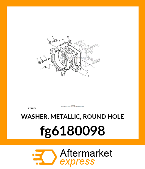 WASHER, METALLIC, ROUND HOLE fg6180098