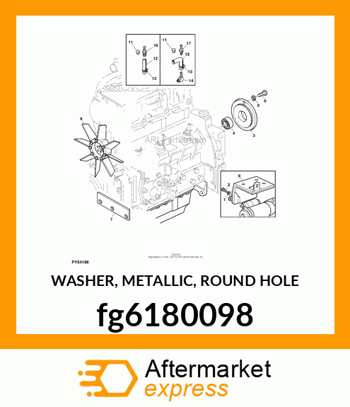 WASHER, METALLIC, ROUND HOLE fg6180098