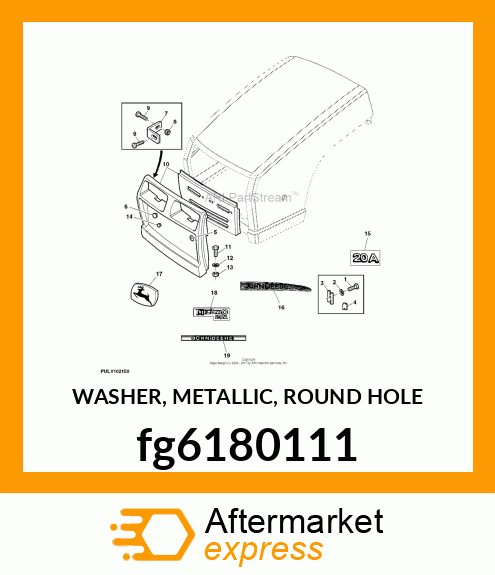 WASHER, METALLIC, ROUND HOLE fg6180111