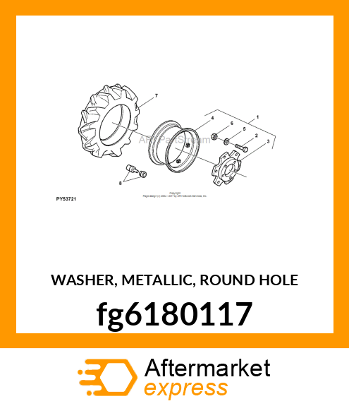 WASHER, METALLIC, ROUND HOLE fg6180117