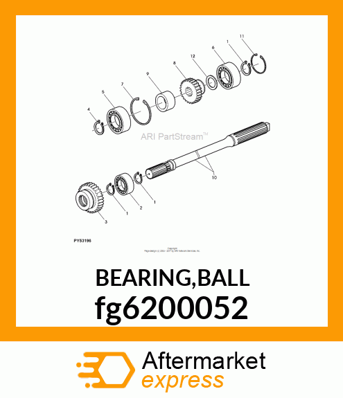 BEARING,BALL fg6200052