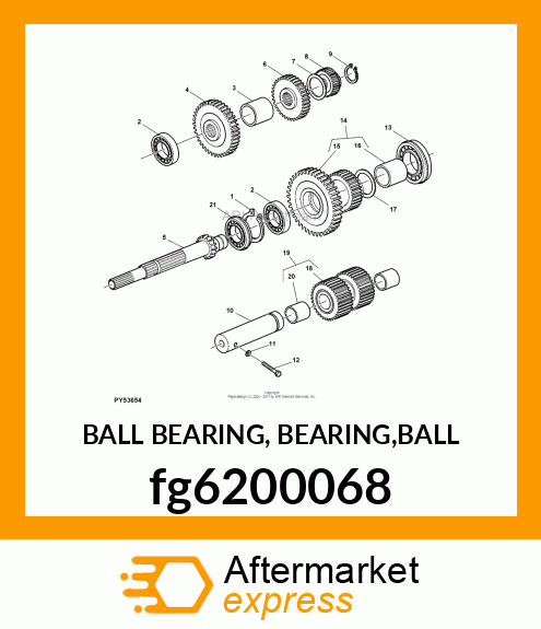 BALL BEARING, BEARING,BALL fg6200068