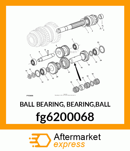 BALL BEARING, BEARING,BALL fg6200068